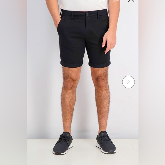 TOPMAN SLIM FIT STRETCH SHORTS BLACK 32 NEW - Picture 1 of 11